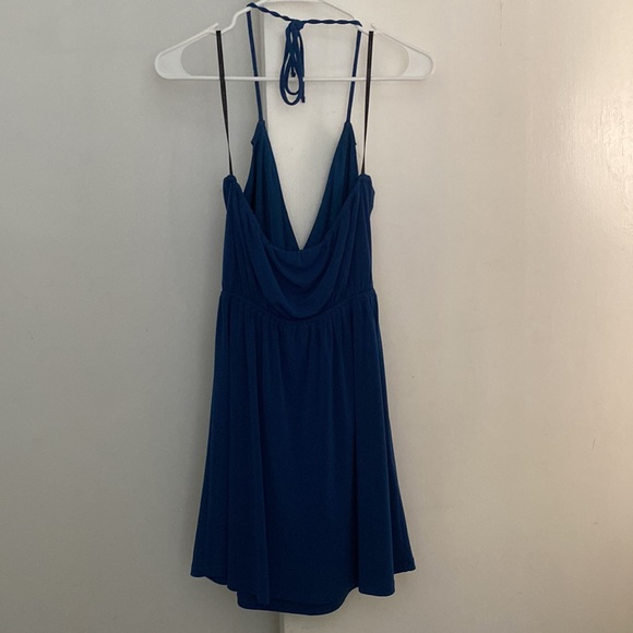 BCBG Generation Blue Halter Dress - Picture 2 of 4